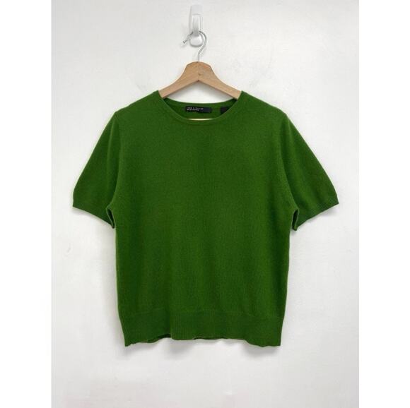 Lord & Taylor Sweaters - Lord & Taylor 100% Cashmere 2-Ply Crew Neck Short-Sleeve Classic Chic Sweater XL